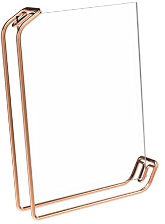 Cabilock Fotorahmen Aus Metall Fotorahmen in Roségold Doppelseitiger Fotorahmen Stehende Bilderrahmen Tischfotorahmen Leer Platte Magnetisches Hochtransparentes Acryl Antiquität A4 Rose