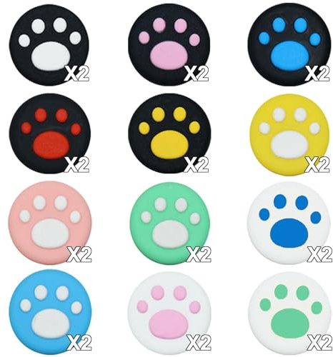 TCPENG® StellaLou_Heart - Tapas de agarre para pulgar compatibles con Nintendo Switch/OLED/Switch Lite, silicona suave, bonita funda analógica 3D para joystick (StellaLou_Heart)