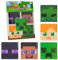 Minecraft Sticker Set 5 Teilig Lenticular Laptop Aufkleber Kinder 3D mit Designs von Creeper und Mehr für Fahrrad Koffer Tablet Handyhülle Skateboard
