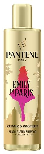 Pantene x Emily in Paris Repair & Protect Shampoo Serum, limitierte Edition, 250 ml, nährt trockenes und geschädigtes Haar, angereichert mit Pro-V-Nährstoffen und Kollagenpeptiden