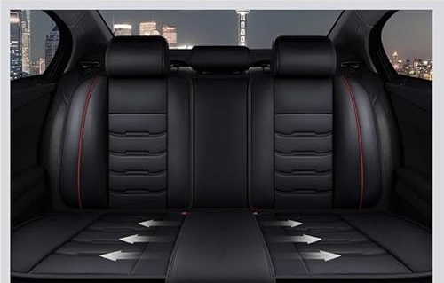 GRFIT Auto-Sitzbezug 5-Sitzer-Autositzbezüge Für Toyota 4 Für Runner Für Auris Für Avalon Für Corolla Für Rav4 Für Teppich Für Alfombra Auto-Sitzbezug Set (Color : Black Red A)