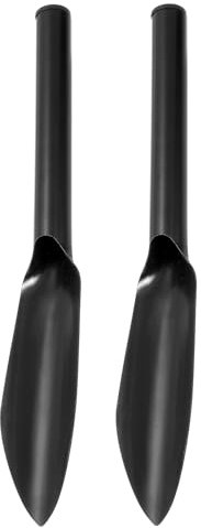 sourcing map 2 palas de jardín de acero al carbono de 12.6 pulgadas, palas de mano en forma de hoja de sauce, herramientas de jardín manuales para excavar, trasplantar, plantar y desmalezar