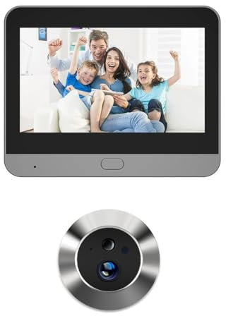 Feriany Smart Tuya 3MP 2.4G Cámara de Puerta WiFi Sensor Automático Cámara Ojo Mirilla Digital Timbre Inalámbrico Hogar
