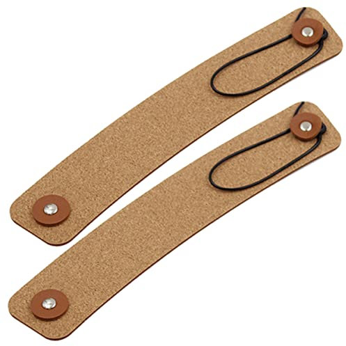 Alipis 2Pcs Adjustable Leather Cup Sleeve for Bottles Reusable Coffee Sleeve with Cork Grain Design Ideal for Outdoor and Travel Use Grain