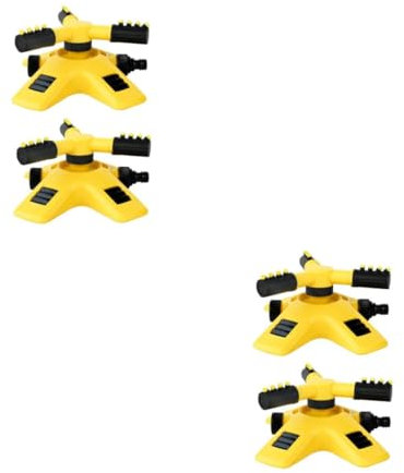 Mikikit 2 Sätze Rotationsregner Gerät Park Rad Bewässerung Dreht Sich Automatische Rotierende Gartensprinkler Solar- Durchnässt Fluss Düsen Schwimmbad Yellow Plastik 2 Stück * 2