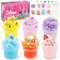 Kit DIY Fluffy Slime 6 pièces, kit DIY pour Slime Ultra-Doux, Cadeaux pour Enfants, Mini Slime parfumé pour fêtes d'enfants, Anniversaires, Halloween, Petits Cadeaux, Cadeaux de Noël pour Filles