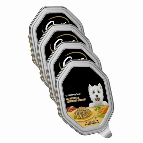 CesarPet Country Stew Adult Wet Dog Food with Chicken, Vegetables & Parsley in Gravy – 150g x 4 – Made with Natural Ingredients – Complete & Balanced Nutrition with Welari Thank You Card | (4 Pack)