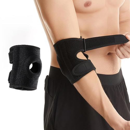 Calkkrer Bandage de coude, orthèse de coude pour Tennis Elbow, attelle pour tendinite, Manchette de Compression Ajustable, Bras de Golf, bursite, Contusion/soulagement de la Douleur