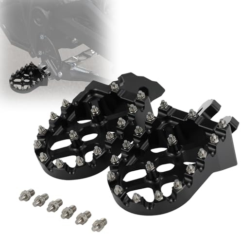Repose-Pieds Moto Aluminium CNC pour Talaria Sting X3 MX3 MX4 MX5 Noir | CNC Aluminium,Antidérapant,Usage Dirt Bike Électrique,Cale Pied Moto For Talaria Sting X3 MX3 MX4 MX5