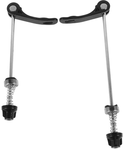Mikikit 2 Stück Schnellspanner Fahrradachsen Mountainbike Vorder und Hinterrad aus Metall Verlängert für Sichere Radbefestigung Beim Outdoor Fahren