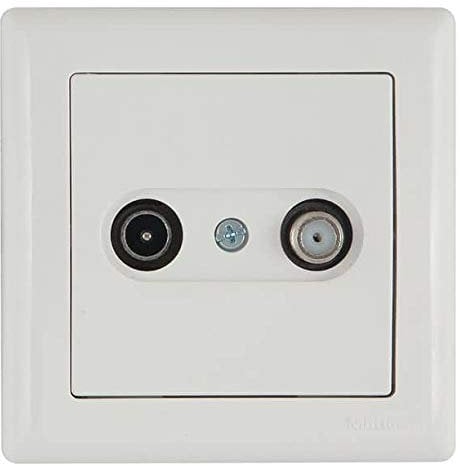 Mutlusan Daria Modul Sat TV Enddose Stichdose F-Antennendose Weiss