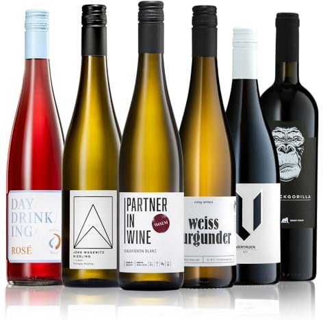 GEILE WEINE Weinpaket LIEBLINGE (6 x 0,75l) Probierpaket mit Weißwein, Rosé und Rotwein von Winzern Deutschland, Italien & Argentinien