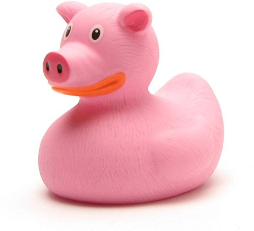 Badeente Schwein I Quietscheente I inkl. Badeenten-Schlüsselanhänger im Set