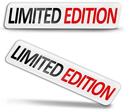 SkinoEu® 2 x 3D Gel Silicone Stickers Decals Limited Edition Logo Emblem Badge Car Auto Moto Motorcycle Windows Door PC Tablet Laptop Accessories Tuning Gift KS 101