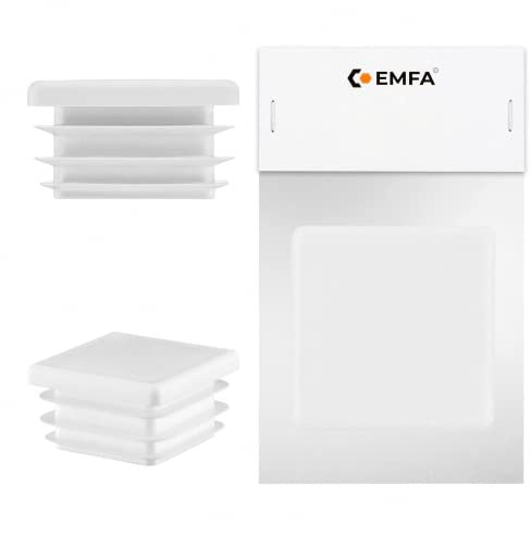 EMFA Bouchon Tube Carré 50x50 mm Blanc – Embout à Lamelles en Plastique – Capuchon 5x5 cm – Lot de 1