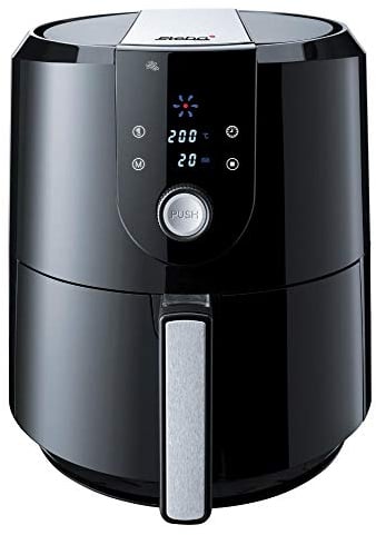 Steba Heißluft-Fritteuse mit 5,2 Liter Volumen, antihaftbeschichteter Frittierkorb, Warmhaltefunktion, 7 Automatikprogramme, 1800 Watt, Schwarz, HF 5000 XL