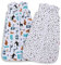 Lictin Sommerschlafsack Baby 2er Pack 0.5 TOG Schlafsack Baby 100% Baumwolle Babyschlafsack Einstellbar Länge 85-105cm für 18-36 Monate Sommerschlafsack