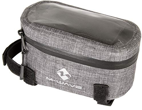 M-WAVE Unisex – Erwachsene Top Fahrrad Oberrohrtasche Suburban, grau, ca. 18,5x9,5x8,5 cm