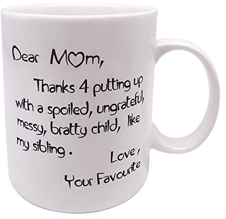 Funny Mom Mug- Funny Mothers Day Christmas Gifts for Mom Coffee Mug Fun Birthday Present For a Mother Unique Mothers Day Gag Gift Idea For Her From Daughter, Son Best Birthday Gifts for Mom White 11Oz