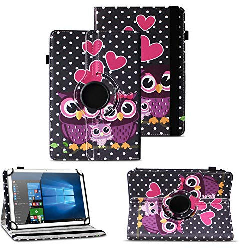 NAUC Tablet Schutzhülle kompatibel mit PEAQ Tablet PET 100 101 1008 10,1 Zoll Hülle 360 Grad Drehbar Tasche ultradünne Kunstleder Tablethülle Standfunktion 360° Drehbar Case, Farben:Motiv 4