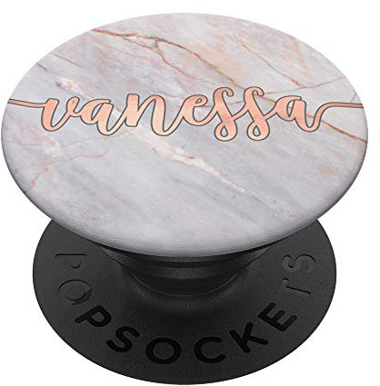 PopSockets Vorname Vanessa in der rosa Kursivschrift PACH296 PopSockets PopGrip: Ausziehbarer Sockel und Griff für Handys/Tablets mit Tauschbarem Top