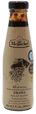 Megachef Süße Dunkle Sojasauce - 200ml, Glutenfrei | Aus hochwertigen Sojabohnen und Palmzucker hergestellt, vegan, ohne künstliche Farbe, ohne Konservierungsstoffe