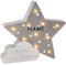alles-meine.de GmbH LICHT & Deko - Stern - LED -Holz - mit Spruch - Batterie betrieben - 10 LED - inkl. Name - 22 cm - stehend Dekolicht Dekoration Lampe Tischlicht Dekoglas La..