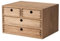KIRIGEN Holz Schreibtisch-Organizer mit Schubladen Heimarbeitsplatz Bürobedarf Holz Aufbewahrungsbox Regalkasten Regalkasten Halter Schminkkasten mit 4 Schubladen Dunkelbraun