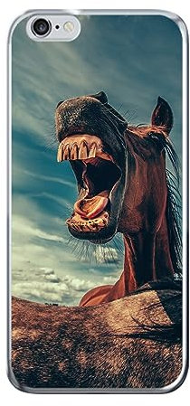 König Design Handyhülle Kompatibel mit Apple iPhone 6 Plus/iPhone 6s Plus Hülle TPU Eckenschutz Stoßfest Dünn Kratzfest Schutzhülle - Lustiges Pferd