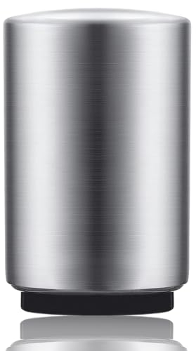 Premium Beer Bottle Opener (Silver), 1 PC Stainless Steel Automatic Push Down No Damage Quick to Open Small Portable Bottle Cap Openers for Home Bars Picnic Camping Hiking