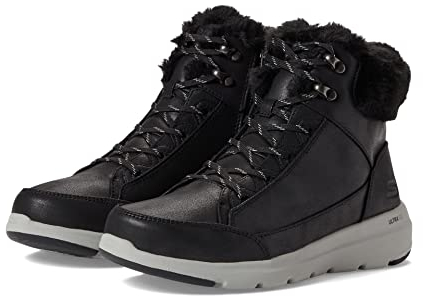 Skechers Glacial Ultra – Cozyly, Botas Mujer, Negro 01, 39 EU