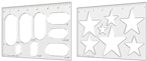 ETFOBMI Router Jig Template, Router Templates for Woodworking, Acrylic Oval Star Template for Woodworking Star Oval Inlay Template Decorative