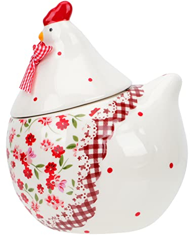 TOPBATHY Almacenamiento Cerámico Decorativo Forma De Gallina Contenedor De Cocina Para Dulces y Galletas Jarrón De Cerámica Para Escritorio Accesorio De Hogar Para Decoración De Pascua
