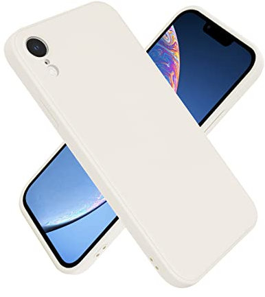Newseego Case Compatible with iPhone XR, Flexible and Slim Liquid Silicone Protective Case All-inclusive Lens iPhone XR Case 360° Full Coverage Shockproof Bumper Case for iPhone XR-White