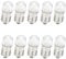 GutReise AC/DC E10 Birnen, 10 Stück 4,5V Warmweiß E10 Ersatzbirnen Miniatur Schraub LED Lampen 0,5Watt 65Lm (4.5V, Warmweiß)