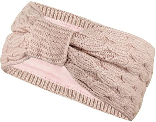 Frentree Stirnband Damen, Strick Haarband im Twist Knoten Schleife Design, Ohrenschützer Mädchen mit weichem Fleece Innenfutter