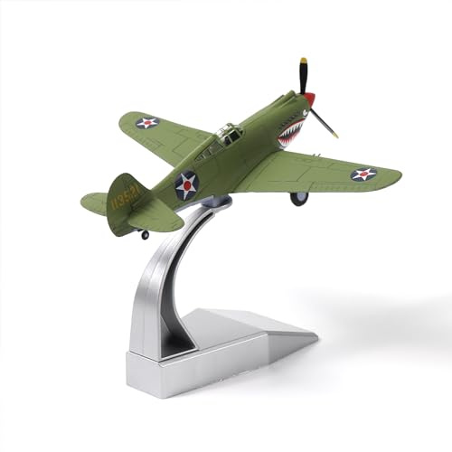NUOTIE 1/72 P-40B Tomahawk Jet da Combattimento AVG Modello da Combattimento Pressofuso in Metallo Costruzione Militare Display da Collezione e Idea Regalo per Gli Amanti dei Modellini di Aerei