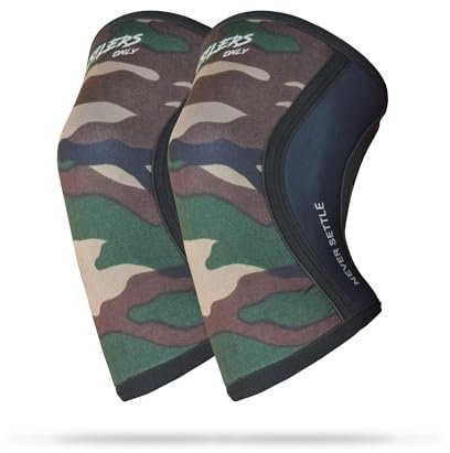 Hustlers Only Rodilleras de compresión de neopreno de 5 mm para levantamiento de pesas para alivio instantáneo del dolor en las articulaciones, rodilleras para entrenamiento de gimnasio, levantamiento