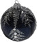 Keyhomestore - Set 4 Christbaumkugeln aus Glas in blau und silbernem Dekor und Glitzer Christbaumschmuck für den Innenbereich, Durchmesser 8 cm