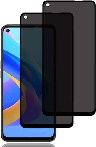 SIMao [2 Pièces] Anti Espion Verre Trempé Compatible avec OPPO Reno 6, Anti-Peep Privacy Film Protection Écran en Verre Trempé Couverture Complète, 9H Dureté Anti-Rayures Anti-Spy Protège Écran