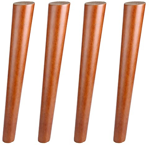 Möbelbeine aus Holz, Massivholzbeine 4er-Set, Holzschränke, Füße mit Befestigungsplatte, Schrauben, Anti-Rutsch-Matten für Sofa, Couch, Bett, Couchtisch (Farbe: a, Größe: hoch 40 cm) (A hoch 40 cm)