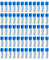HUAZIZ 60 Pcs Bleu Tubes à Essai en Plastique 1,8ML Gradué avec Bouchon à Vis pour Laboratoire,Cryotubes En Plastique Tubes Cryogéniques Gradués Tube à Échantillons