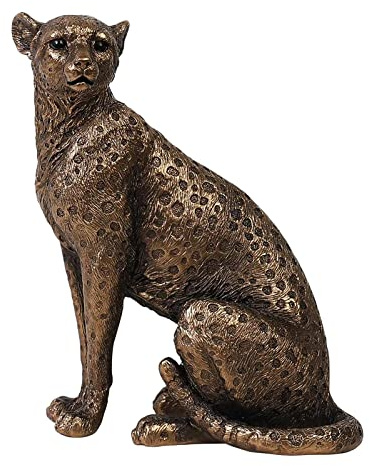 Duiaynke Bronze Farbe Harz Leopard Statue Wohnzimmer Schlafzimmer Büro Home Dekoration Elegante Tier Skulptur Sammlung