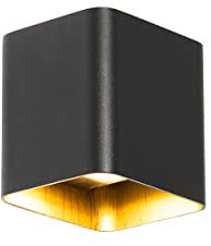 Qazqa - Moderne Außen Wandleuchte schwarz inkl. LED IP54 quadratisch - Evi I Außenbeleuchtung - Aluminium Quadratisch - I LED