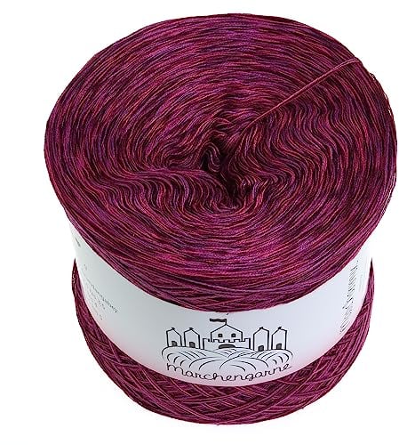 Farbverlaufsgarn Meliert 300g - 1140m 4 fädig Bobbel Wolle handstrickgarn stricken häkeln (Willenlos)