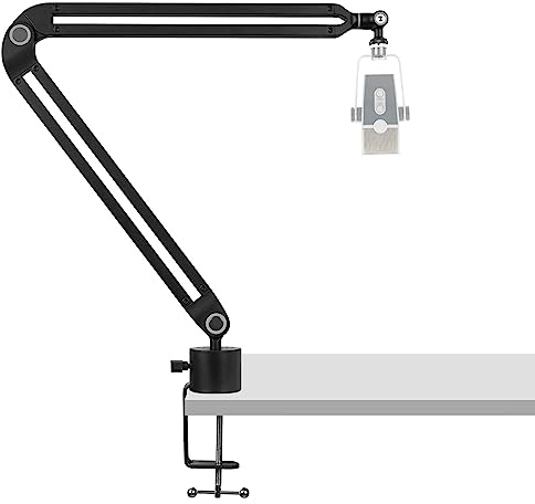 Geekria for Creators Mikrofonarm, Mikrofonarm-Halterung, Aufhängeständer, Mikrofon-Scherenarm, Tischhalterung, kompatibel mit FIFINE k699B, AmpliGame A6, SM7B, MV7, SAMSON Technologies Q2U