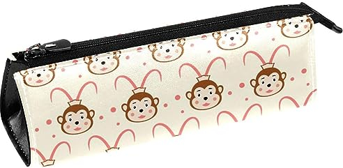 Little Monkey Avatar Stifttasche Schreibwarenbeutel Bleistifttasche Kosmetiktasche Kompakte Reißverschlusstasche, multi, 5.5 ×6 ×20CM/2.2x2.4x7.9 in, Taschen-Organizer
