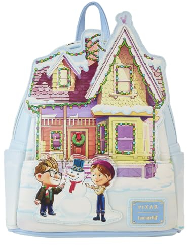 Loungefly Disney Pixar Up House Holiday Light Up Mini Rucksack, Blau, Einheitsgröße, Modern