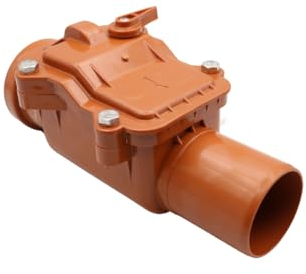 MD Technic Clapet anti-retour avec verrouillage Ø DN 50 à Ø DN 200 en orange et gris au choix (DN 50 orange)