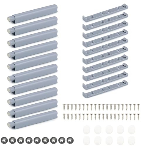 Push to Open Türöffner, 10 Stück Softclose Türdämpfer, Magnetischer Druckverschluss, Softclose Türdämpfer, Schranktür Dämpfer, Drucktüröffner Magnet für Küchenschrank Möbeltür Schubladen